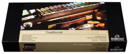 Rembrandt Set de pinturas al óleo Traditional en caja de madera con 16 tubos y accesorios